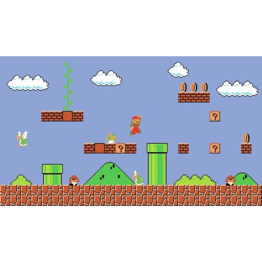 RoomMates Super Mario Retro XL Chair Rail Prepasted Mural